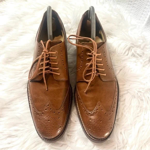 Cole Haan Grand OS Wingtip Oxford British Tan Brown Shoes Men’s 8 Cole Haan Men main image 4